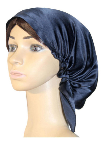 Gorro De Noche De Seda Elástica Para Dormir - 100% Seda Extr