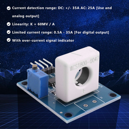 O Sensor De Corrente Hall Hw-671 Wcs1800 Detecta Um Curto-ci