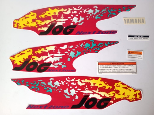 Jogo De Faixas Yamaha Jog 1995/1996 Vermelha Lbm