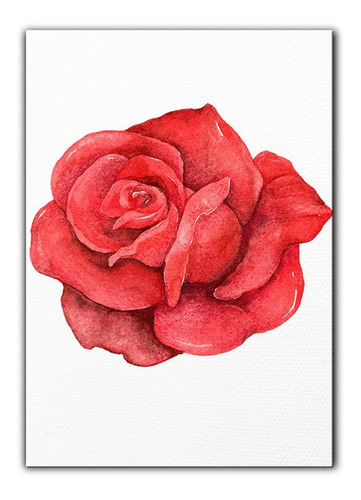 Cuadro Decorativo Canvas 100x140cm Rosa Roja Mueble