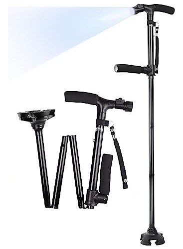 Sueh Design Folding Walking Cane With Led Light For Men And