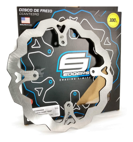 Imagem 2 de 4 de Disco De Freio Crf250f Par Dianteiro Traseiro Edgers Evo
