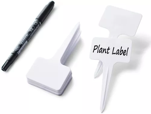 decoración del hogar para Germerse Marcadores de Etiquetas de plástico para Plantas Marcadores de Etiquetas para Plantas Etiquetas para césped White marcadores de Etiquetas Tipo T 