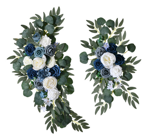 2 Pçs De Arco De Casamento Flores Artificiais Ornamento