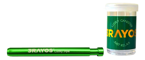 Pipa Aluminio Lucky Premium Verde + Frasquito Regalo 