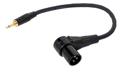 Cabo Xlr Macho 90º Graus Para P2 Macho Mono 30cm