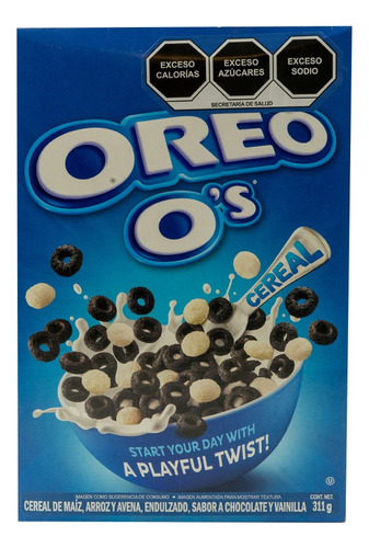 Oreo O's Cereal De Maíz Sabor Chocolate Post 311 Gr