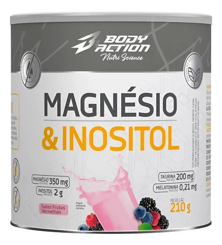 Bodyaction Magnésio E Inositol Taurina Melatonina 210g Bodyaction Nut
