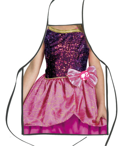 Delantal Cocina Infantil Muñeca Barbie Personaje 33x45