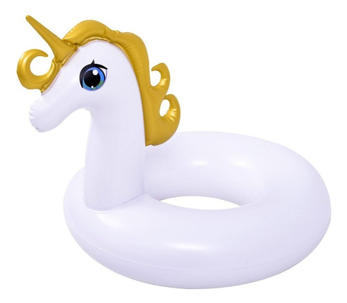 Aro Flotador Salvavidas Animal 55 Cm Inflable Infantil Color Dorado