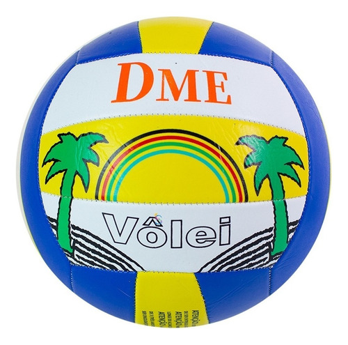 Bola De Volei Dne Praia Quadra Campo Piscina Com 34 Cm Cheia Cor Verde