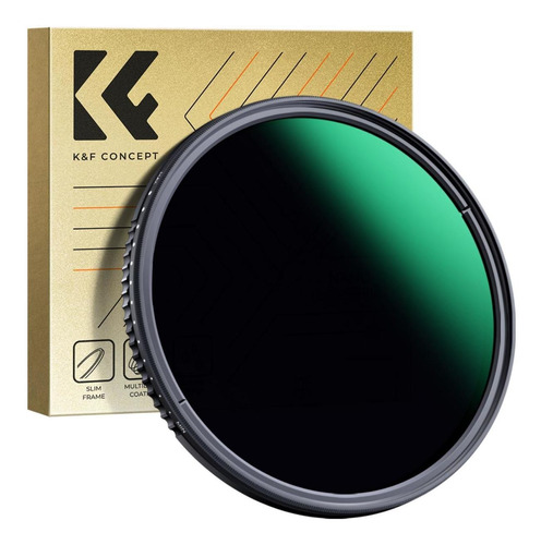 K&f 52mm Ultrafino Variable Nd3-1000 Filtro Lente Cámara