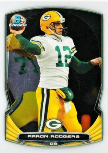 2014 Bowman Chrome 21 Aaron Rodgers Tarjeta De Fútbol Green 