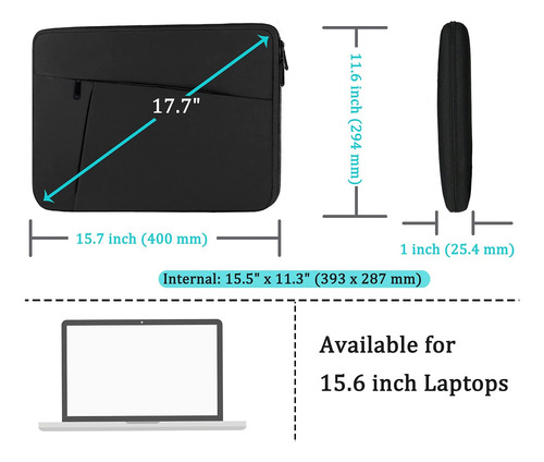 Laptop Case Sleeve 15.6 Inch, Durable Shockproof Protective