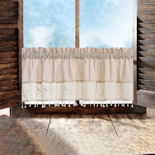 Cortinas De Lino Para Puertas De Granero, Cortinas Cortas