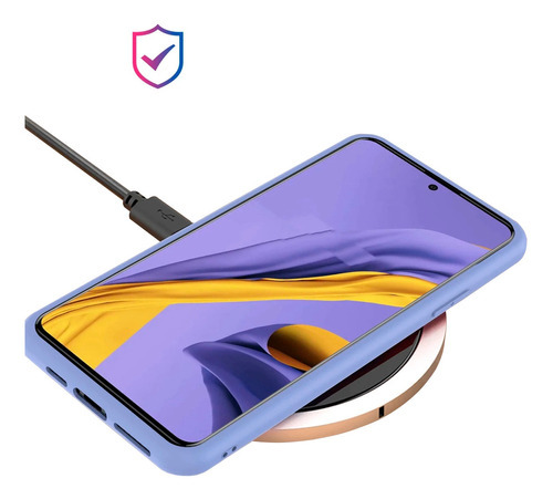 Capa Capinha Compatível Com Galaxy A51 Silicone Flexível Cor Preto