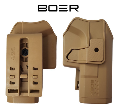 Imagen 3 de 10 de Funda Pistolera Táctica Boer Glock Porta Cargador Muslera