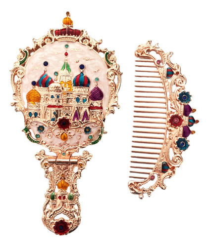 Conjunto De Pente De Espelho Antigo Espelho Castelo