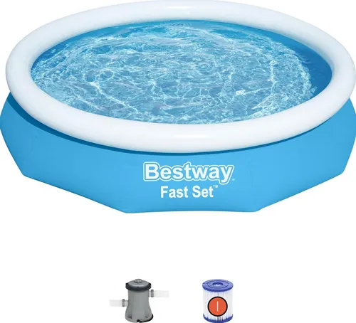 Piscina Inflable Fast Set 305x66 Cm Bestway Con Bomba Filtro