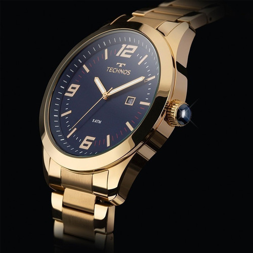 Relógio Masculino Technos Dourado 2115mnz/4a Original