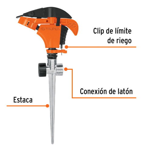 Aspersor De Pulsaciones C/ Estaca 1 Via Truper 10336
