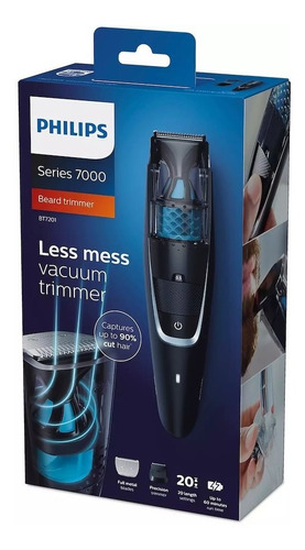 Imagen 2 de 7 de Cortabarba Philips Bt7201 Afeitadora Recargable Aspiracion