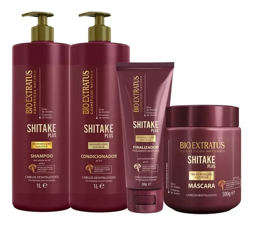 Kit Shitake Shampoo, Condicionador e Máscara (500g)