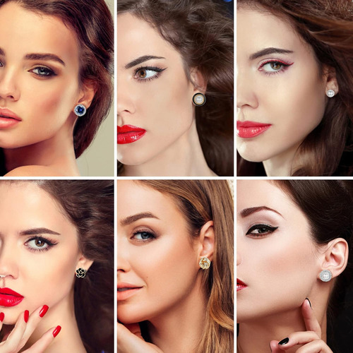 10pare Aretes Falso Mujer Aretes Clip Sin Piercing Ajustable