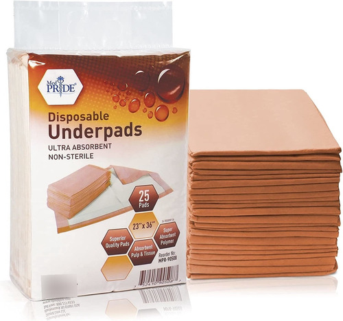 Medpride Disposable Underpads 23x36 | Super Absorbent Incont