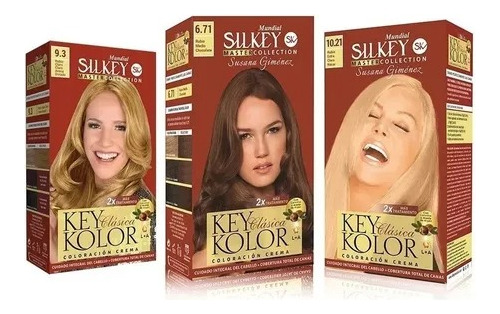 3x Silkey Key Kolor Clasica Tintura Kit Envio Gratis!!!