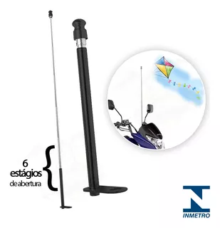 Antena Corta Pipa Inox Cerol 6 Estagio Moto Retrovisor Full