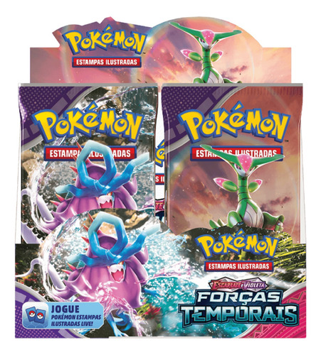 Box Display Pokémon Escarlate E Violeta 5 Forças Temporais
