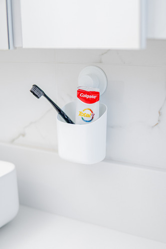 Soporte Organizador Para Baño Adhesivo Multifuncional Ordene Blanco