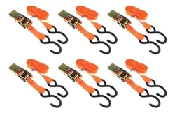 Comprar Kit 6 Cinta De Amarração C/ Catraca P/ Moto 3m 0,8t Robustec Cor Laranja no Mercado Livre