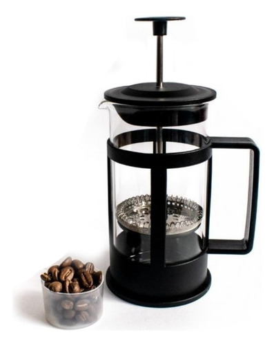 Cafetera Prensa Francesa Vidrio 350ml French Press Cafe Color Negro / Cm-002