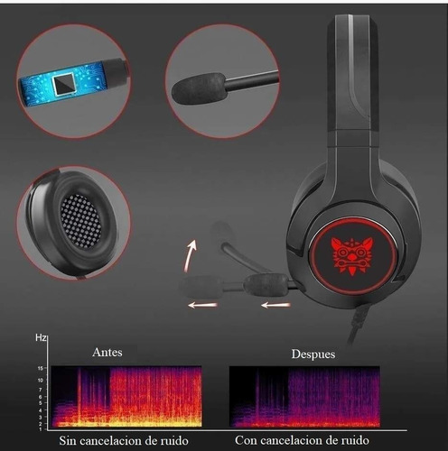 Auriculares Gamer Onikuma K9 Con Luz Rgb Y Micrófono