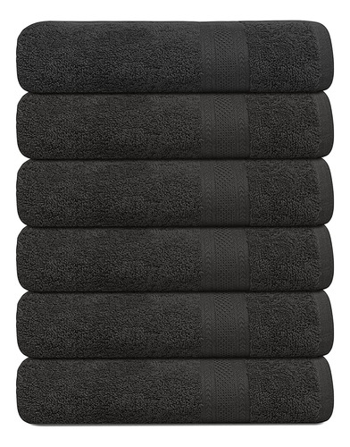 Toallas De Baño De Algodón 100% Color Gris 60x120 Cm Paquete