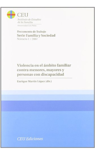 Libro Violencia En El Ambito Familiar Contra Menor De Martin