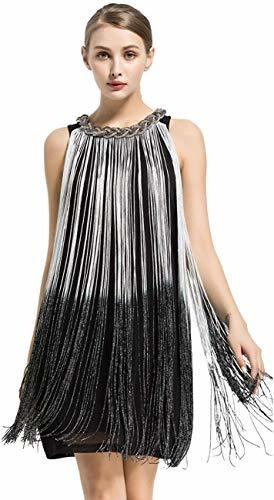 Art Deco De 1920 Gatsby Prom Party Fringe Vestido Flapper Om