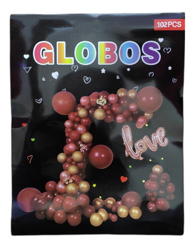 Pack Globos Love Dia Del Amor 102 Pzs  Oferta Increible