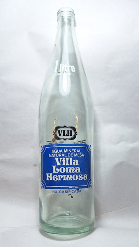 Botella Vacía Agua Mineral Villa Loma Hermosa 