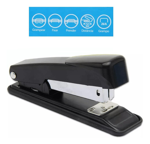 Grampeador De Metal Plus Line 26/6 Até 20 Folhas Cis