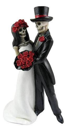Romántico Esqueleto Pareja Boda Figurita Coleccionable