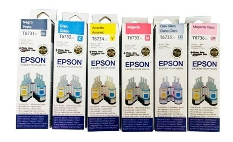 Tinta Epson L800 L810 850 L1800 Original T673120 T673220