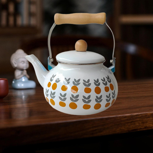 Tetera Esmaltada De , Tetera Decorativa De 2,5 L Con Mango,