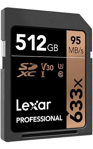 Lexar 512gb Professional 633x Uhs-i Sdxc Cartão Memória