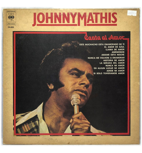 Vinilo Johnny Mathis Canta Al Amor Lp Argentina 1972