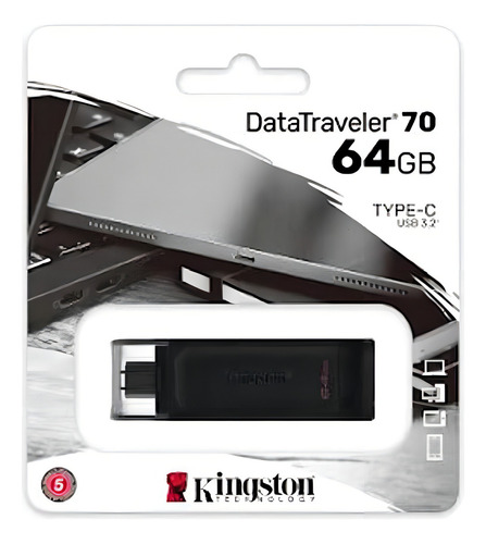 Pendrive Kingston Datatraveler 64gb Dt70 Usb-c Mac Windows