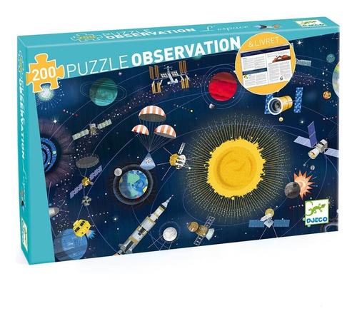 Puzzle De Observación Espacio Djeco 200 Piezas +6 Años
