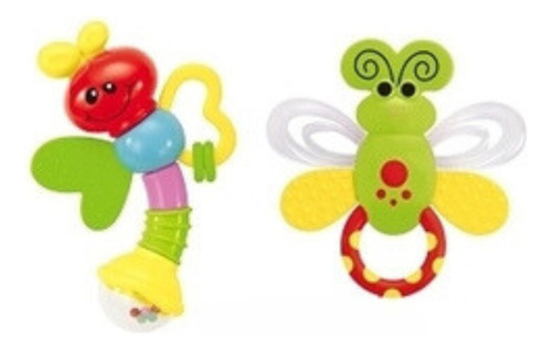 Pack Mordillo Y Sonajero Para Bebe Primera Infancia Mordedor